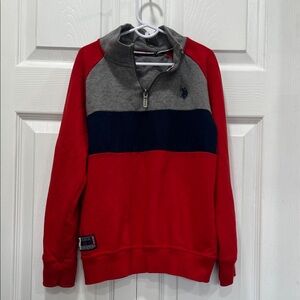 U.S. Polo Assn. Red and Gray Kids Jacket